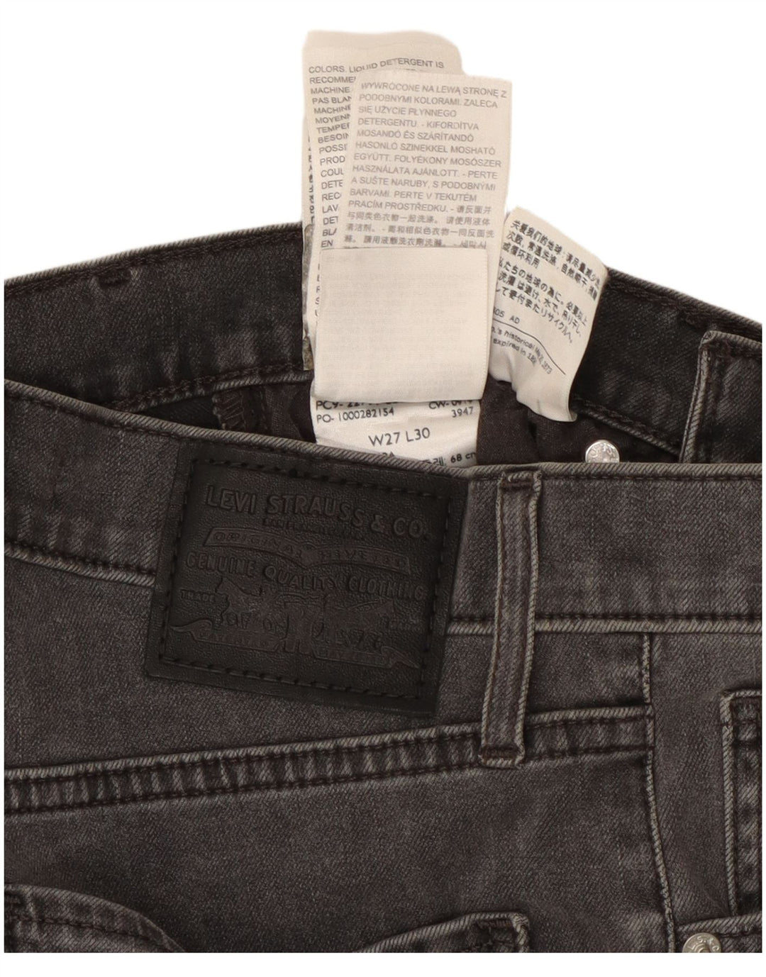 Damskie jeansy LEVI'S Mile High Super Skinny W27 L30 Szara bawełna
