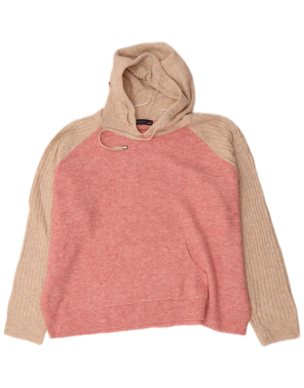 Marks & Spencer Damski sweter z kapturem, UK 18 XL, różowy, blok kolorów