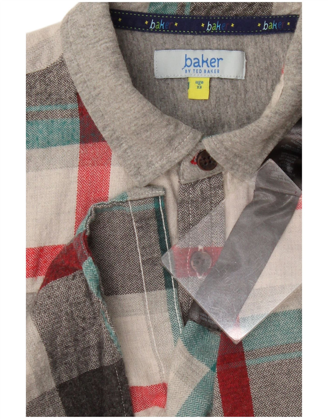 Koszula flanelowa Ted Baker chłopięca 12-13 lat, szara, bawełniana w kratę