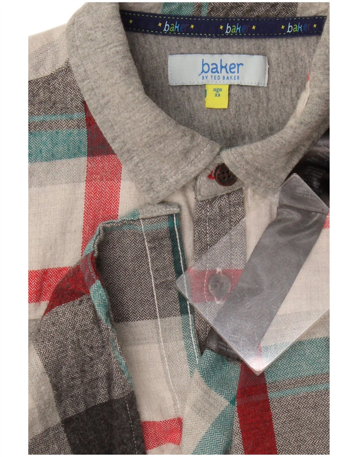 Koszula flanelowa Ted Baker chłopięca 12-13 lat, szara, bawełniana w kratę