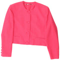 HUCKE Womens Bolero Jacket UK 12 Medium Pink Argyle/Diamond Polyester