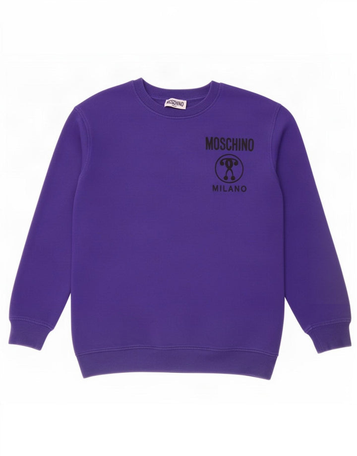 Bluza chłopięca Moschino z grafiką, 13-14 lat, fioletowa