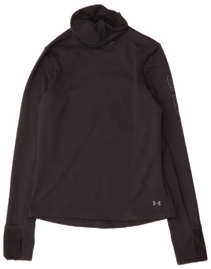 Damski top Under Armour Cold Gear Graphic z długim rękawem, UK 10, mały, czarny