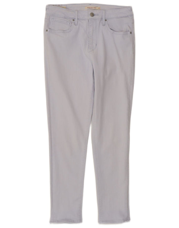 Damskie dżinsy rurki LEVI'S 721 z wysokim stanem W29 L25 Niebieska bawełna