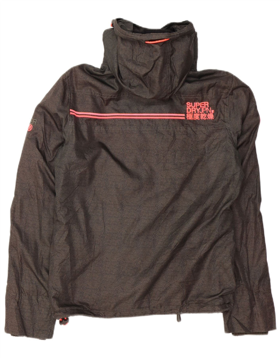 SUPERDRY Męska kurtka wiatrówka z kapturem UK 36 Small Grey Jodełka