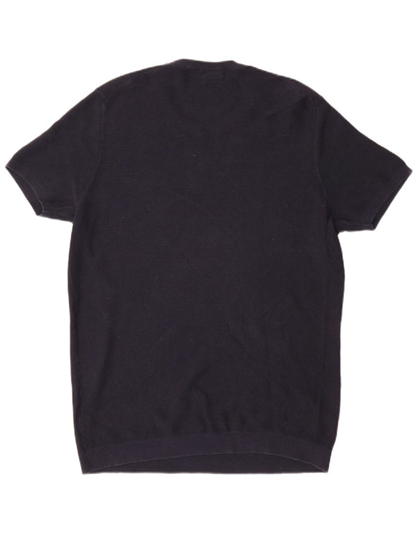 Massimo Dutti T-Shirt męski Top XL granatowy bawełniany