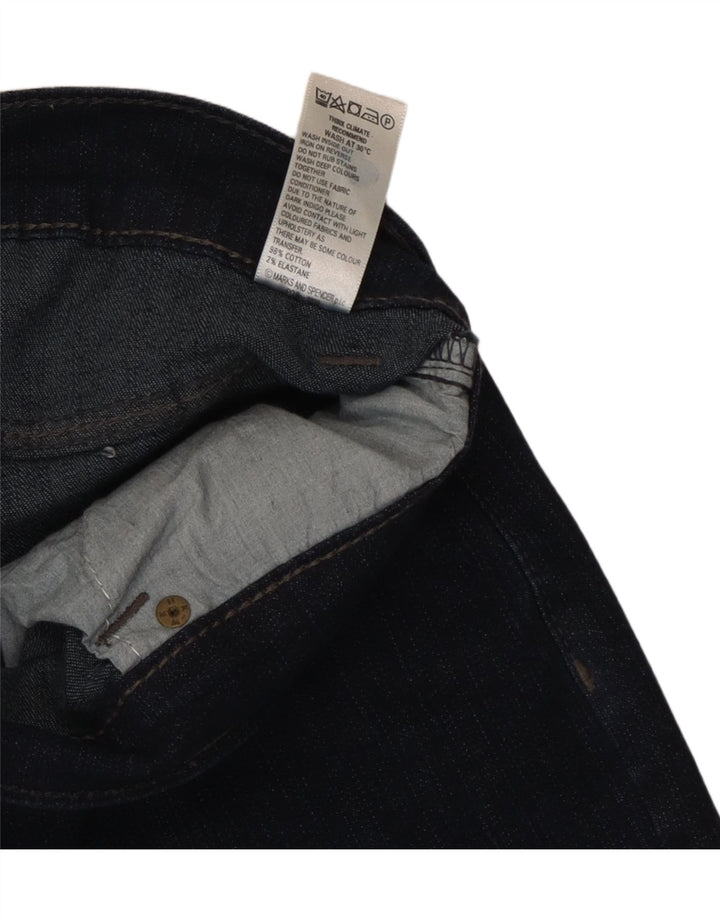 Krótkie jeansy damskie Marks & Spencer Bootcut UK 10 Small W27 L28 Granatowe
