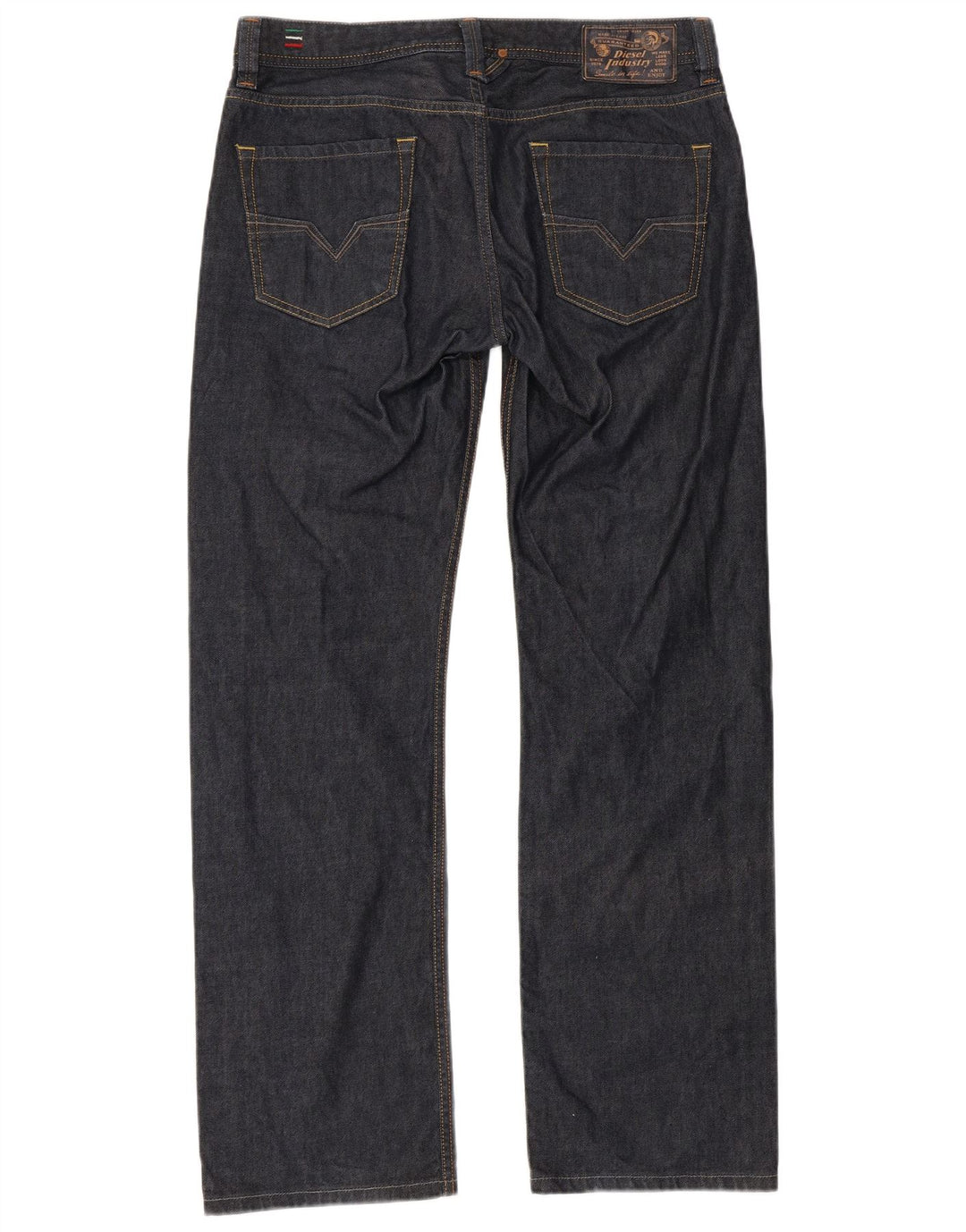 DIESEL Męskie proste dżinsy Larkee o regularnym kroju W32 L32 Granatowa bawełna