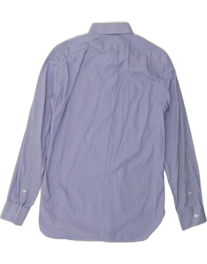 J. CREW Mens Slim Fit Shirt Medium Blue Check Cotton Vintage J. Crew and Second-Hand J. Crew from Messina Hembry 