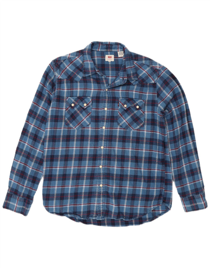 Męska koszula flanelowa Levi's w dużą niebieską kratkę