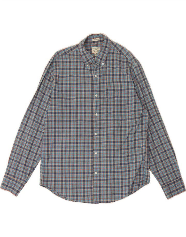 J. CREW Mens Classic Shirt Medium Blue Check Cotton Vintage J. Crew and Second-Hand J. Crew from Messina Hembry 