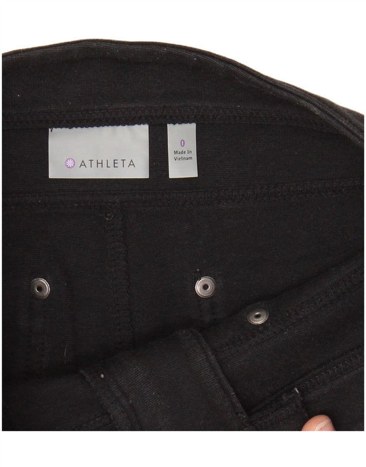 Damskie spodnie skinny cargo ATHLETA US 0 XS W28 L27 Czarna bawełna