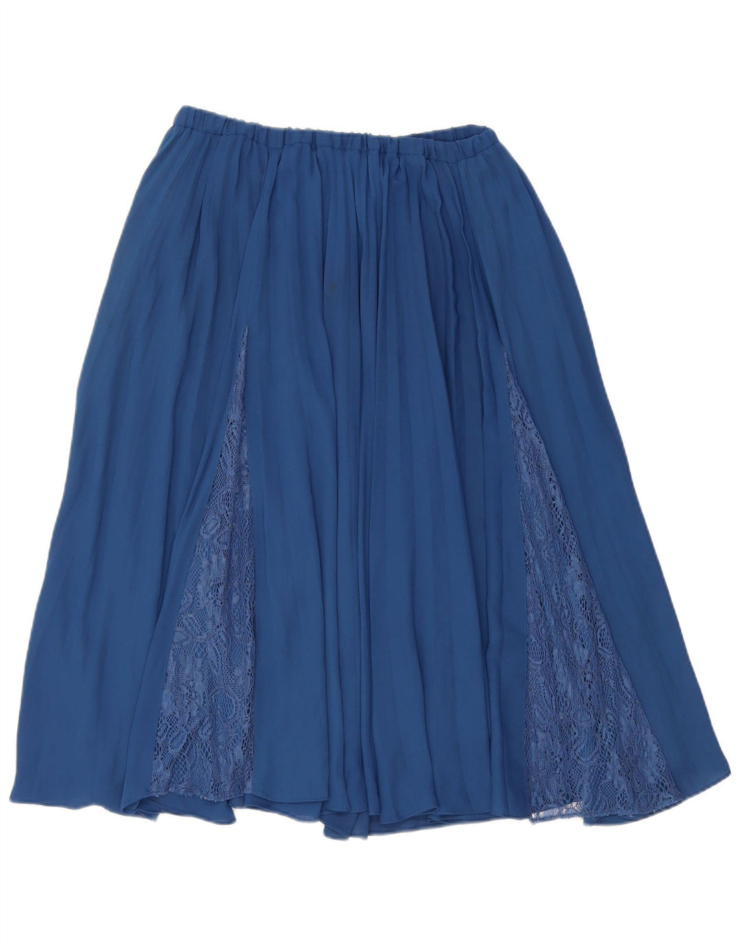 JAQUES VERT Womens A-Line Skirt UK 12 Medium W30 Navy Blue Nylon