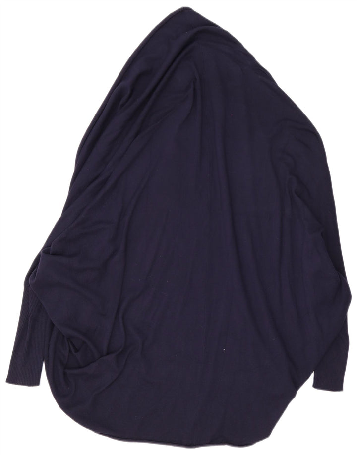 Damski sweter o przedłużonym kroju, oversize'owym, UK 14, średni granatowy