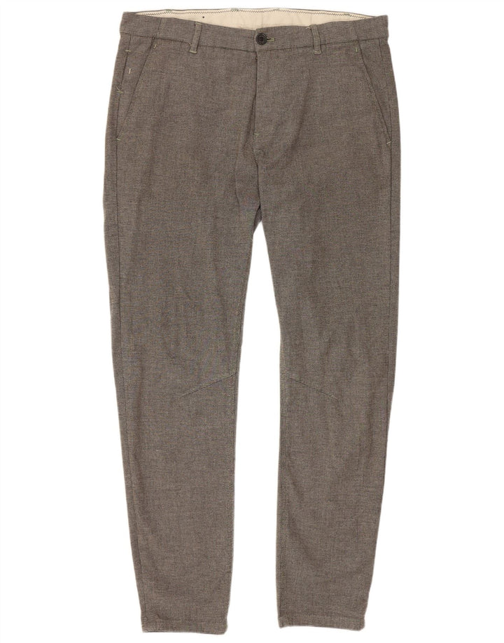 Spodnie damskie Zara Slim Chino EU 42 Large W32 L28 Szary poliester