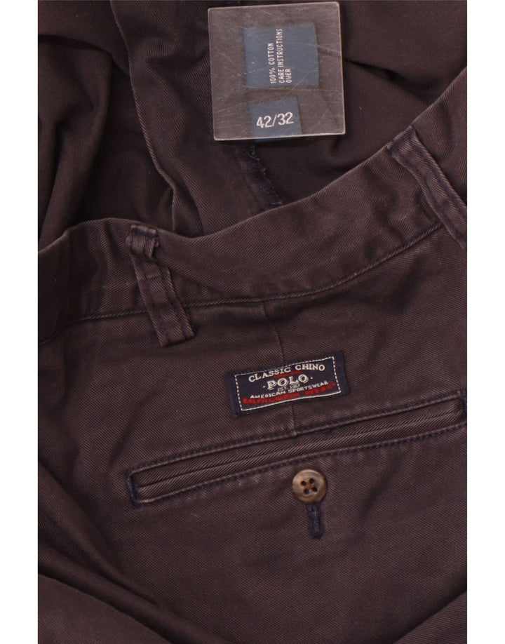 POLO RALPH LAUREN Męskie spodnie chino z pegged W42 L32 Granatowa bawełna