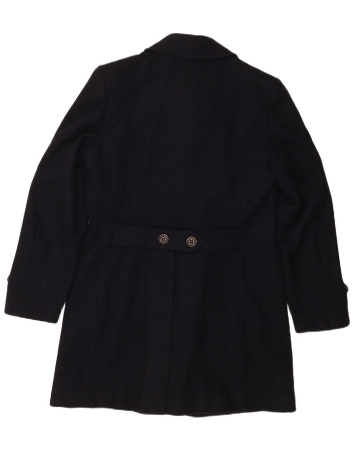 Vintage męski płaszcz Sherpa z podwójnymi piersiami UK 36, mały granatowy