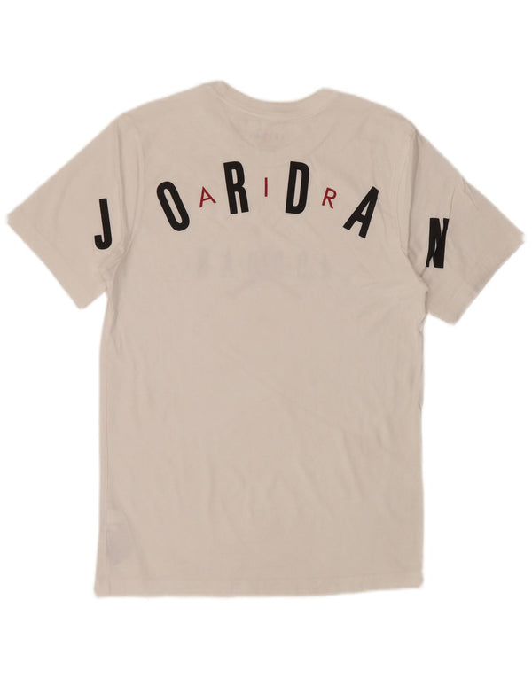 Męski T-shirt z grafiką JORDAN, mały, biały, bawełniany