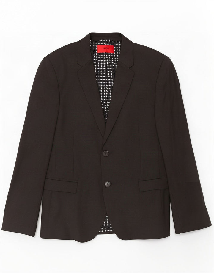 Męska marynarka zapinana na 2 guziki Hugo Boss EU 44 XS Czarna