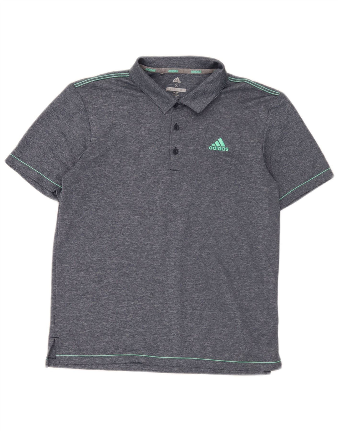 Męska koszulka polo do golfa Adidas, mała, niebieska, z poliestru