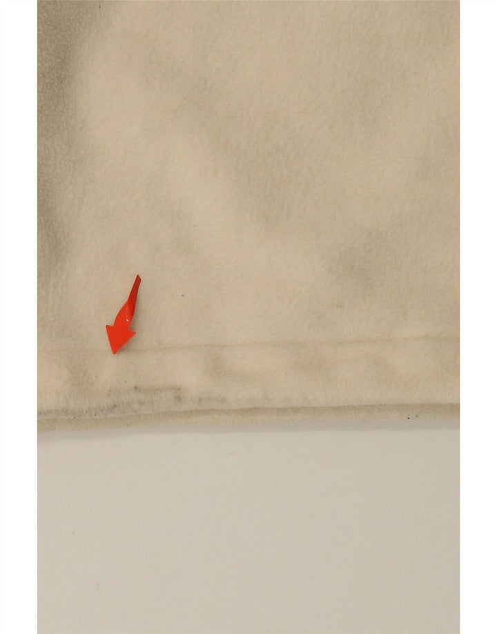 Damski sweter oversize ADIDAS z grafiką i zamkiem błyskawicznym, polar UK 10 Small Beige