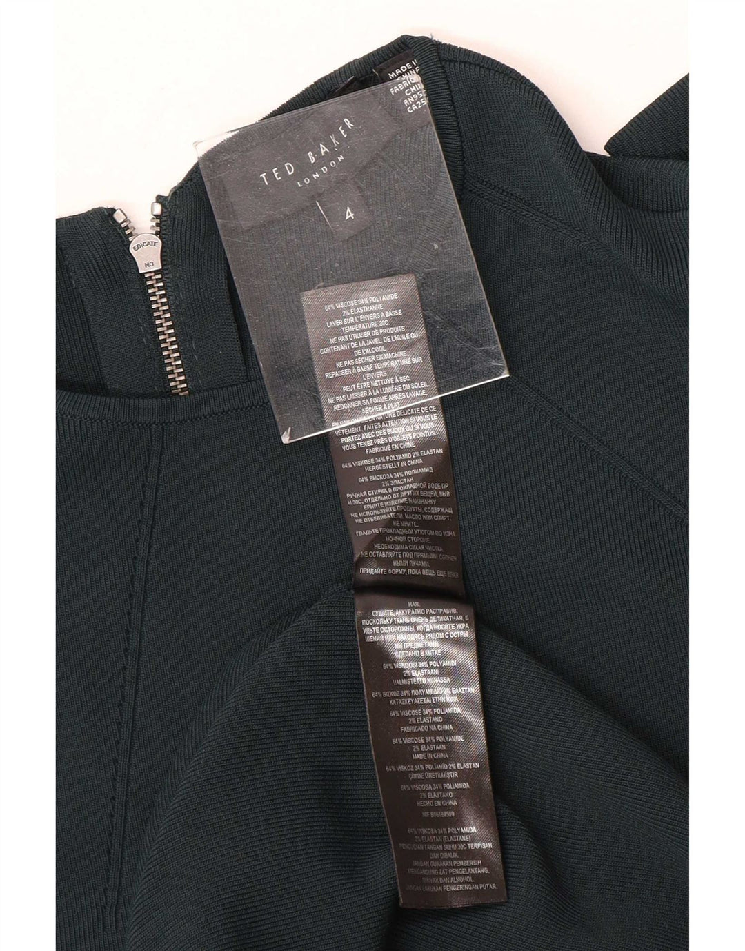 Damska sukienka maxi Batwing Ted Baker, rozmiar 4, duża, zielona wiskoza