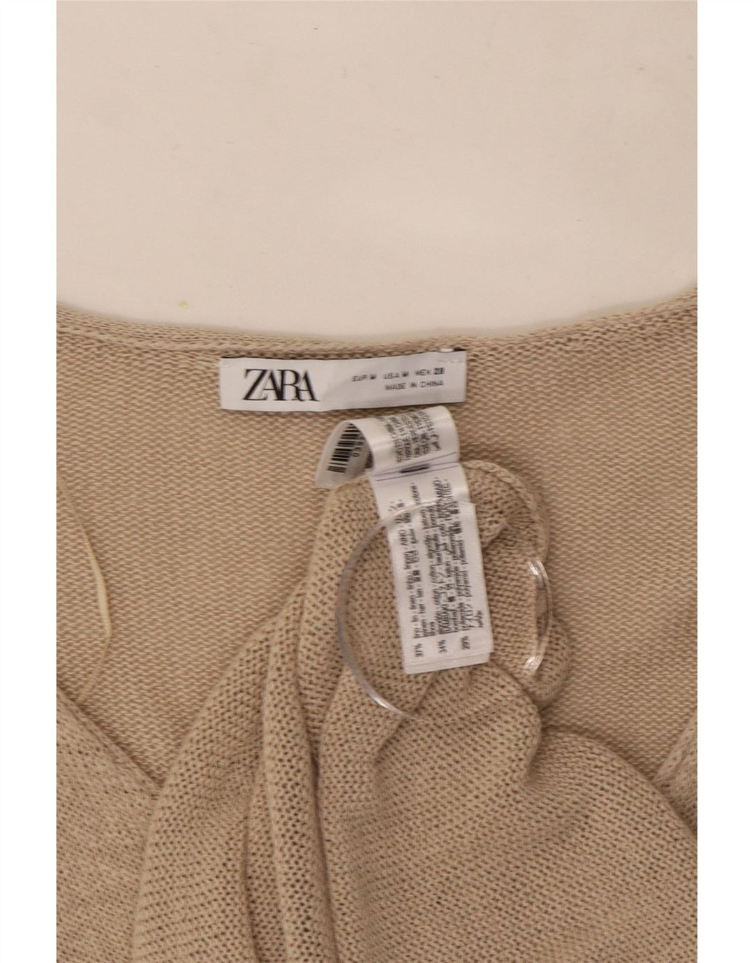 Sweter damski Zara UK 14, średnio beżowy, lniany