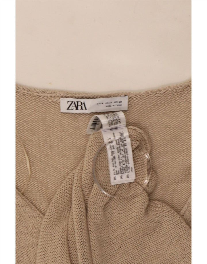 Sweter damski Zara UK 14, średnio beżowy, lniany