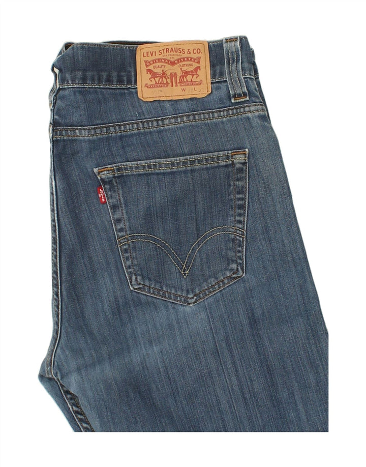 Męskie proste dżinsy LEVI'S W38 L32 Niebieskie bawełniane