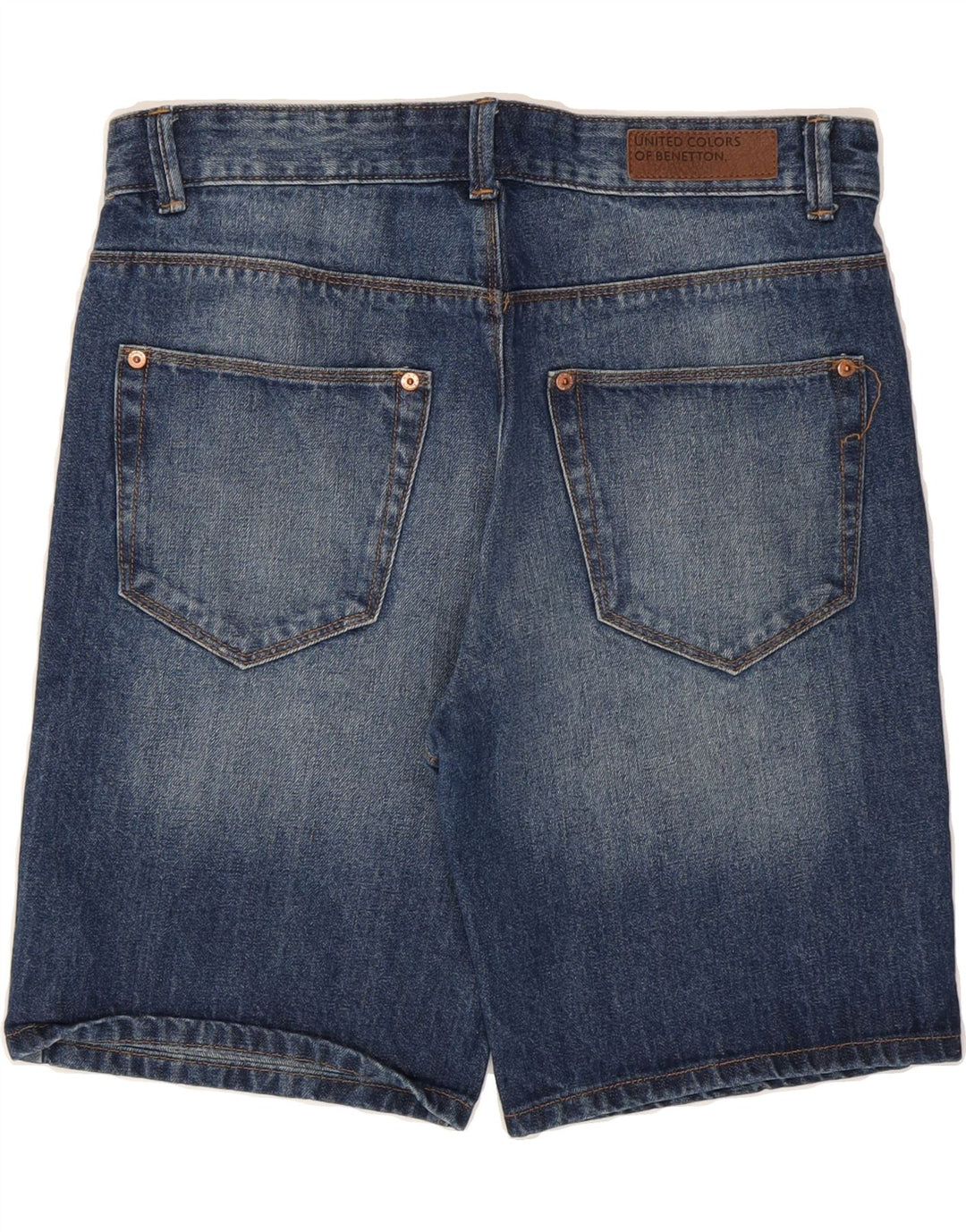BENETTON Mens Denim Shorts W32 Medium  Blue Cotton Vintage Benetton and Second-Hand Benetton from Messina Hembry 