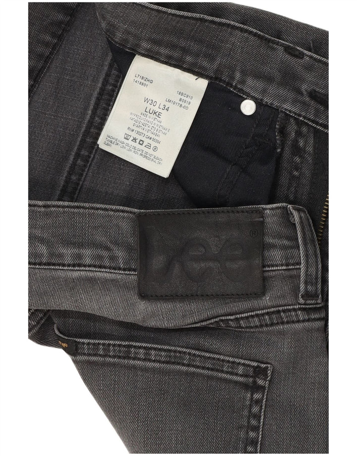 Damskie jeansy Lee Luke Slim W30 L34 Szara bawełna