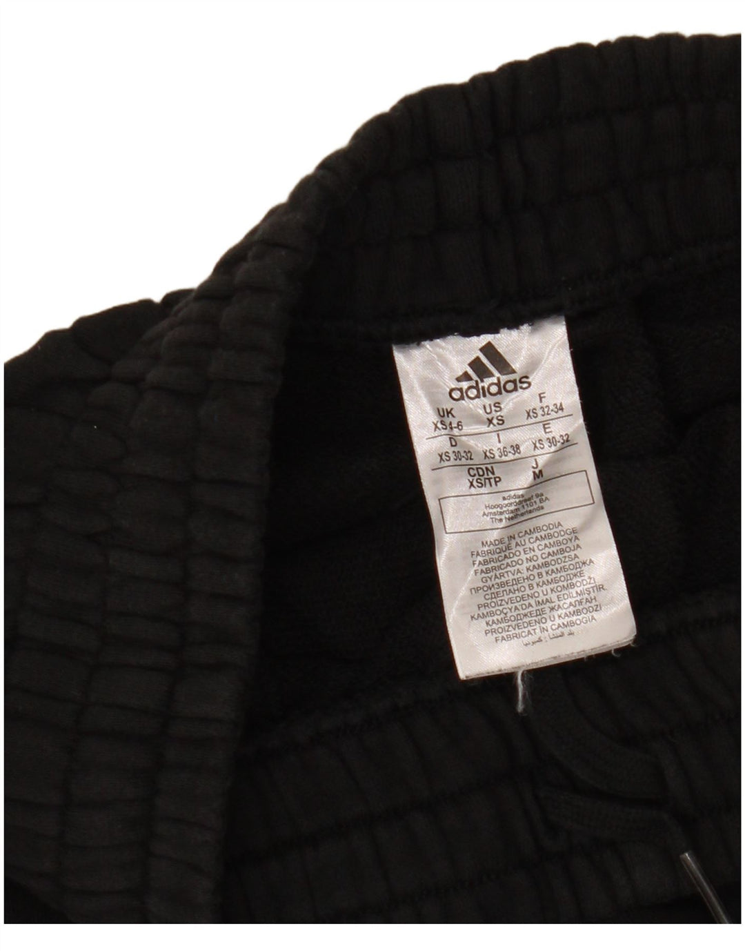 Damskie spodnie dresowe ADIDAS z grafiką Joggers UK 4/6 XS, czarna bawełna