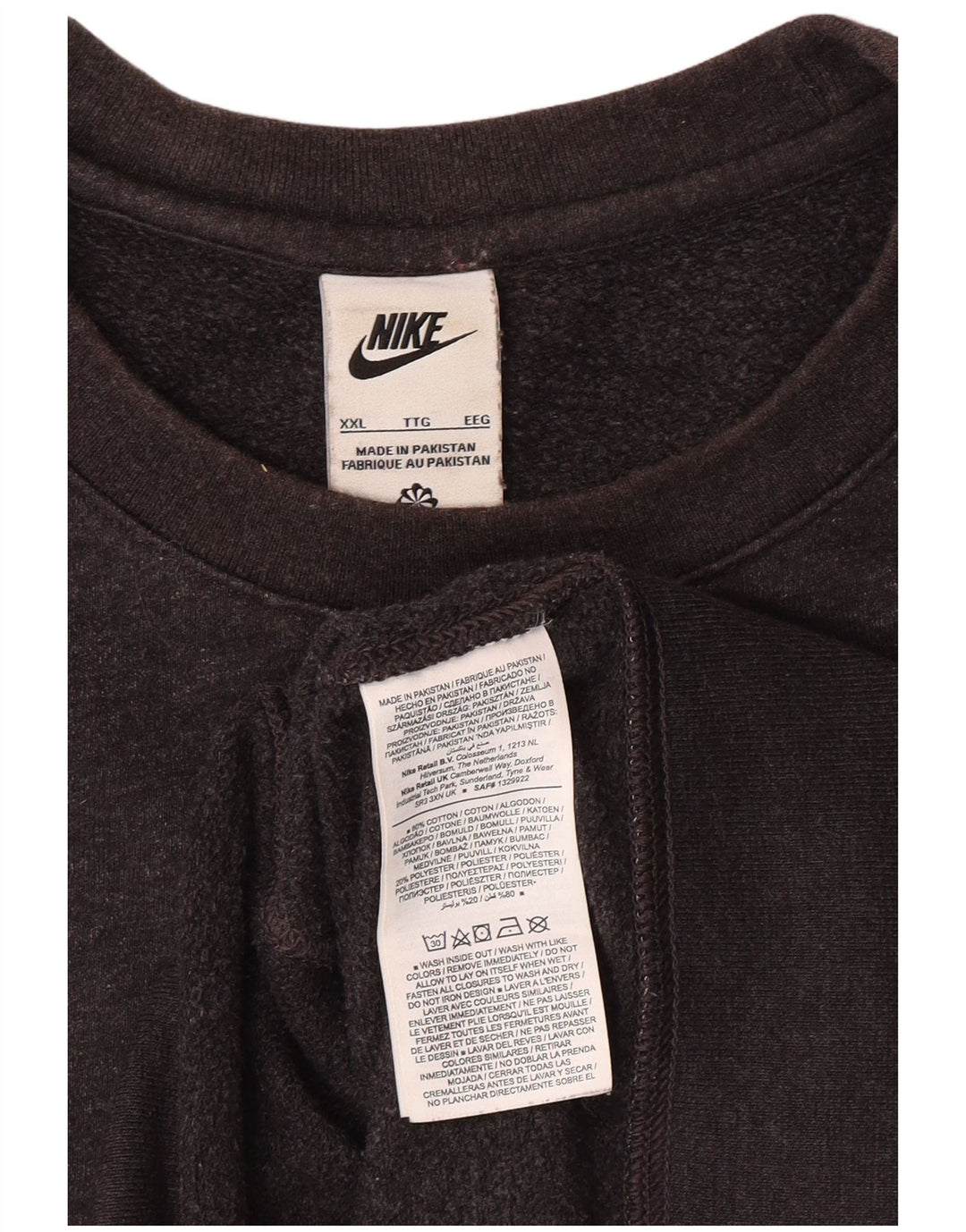 Męska bluza dresowa NIKE 2XL, szara, bawełniana