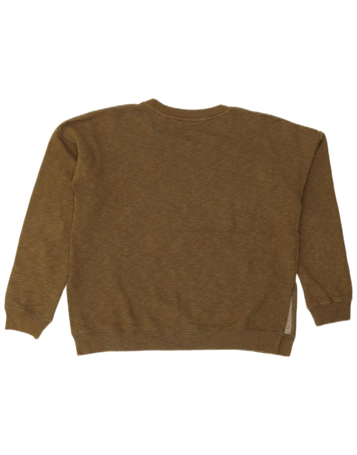 JACK WILLS Damski sweter oversize UK 10, mały, bawełniany khaki