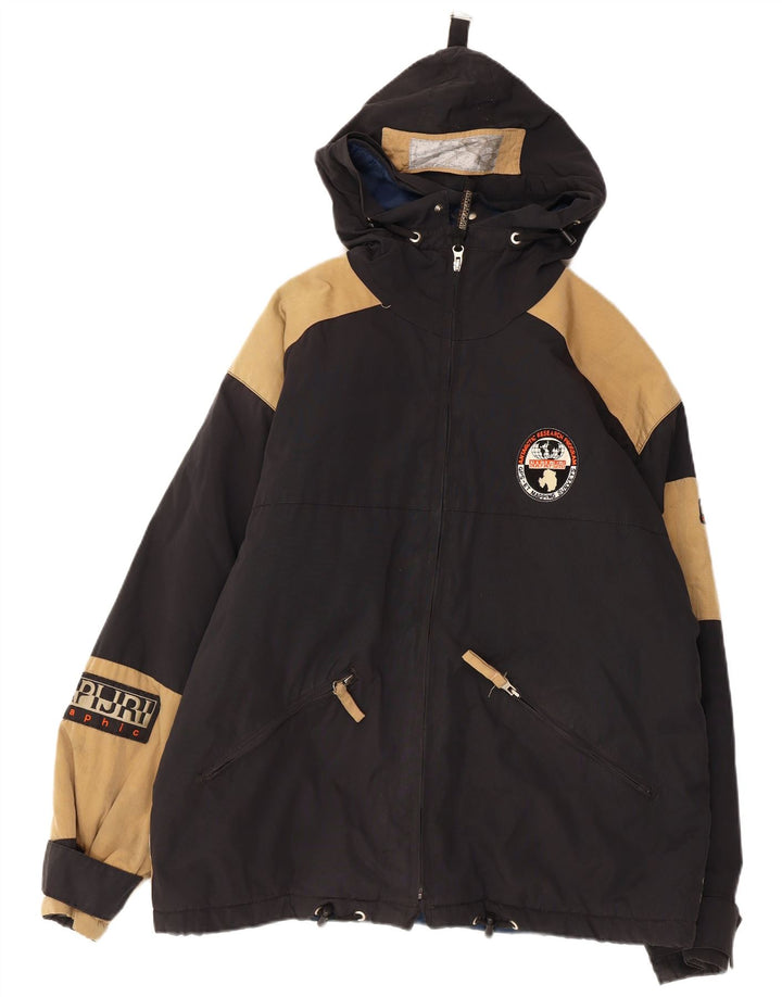 Męska kurtka wiatrówka NAPAPIJRI Graphic UK 38, średni granat