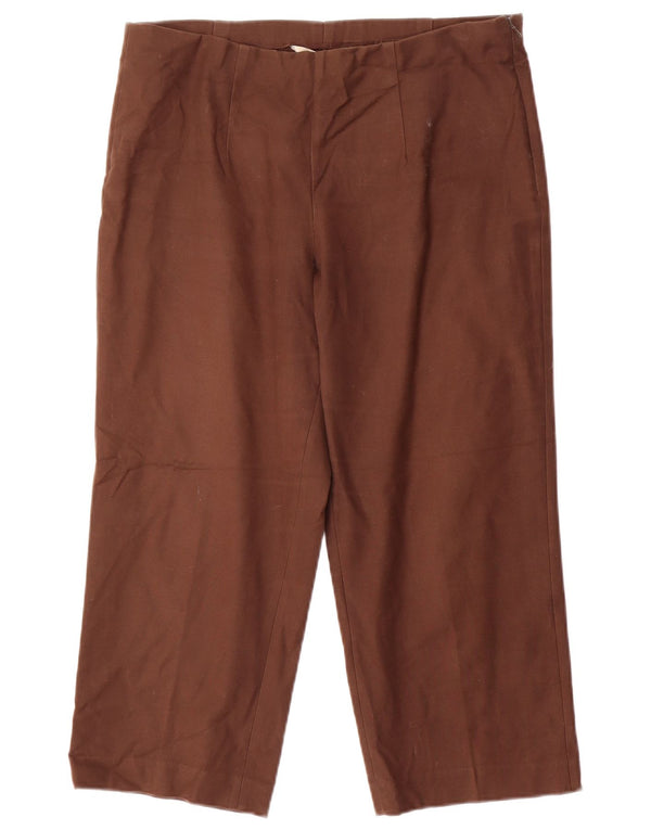 Spodnie damskie EDDIE BAUER Straight Capri US 10 Large W34 L22 Brown