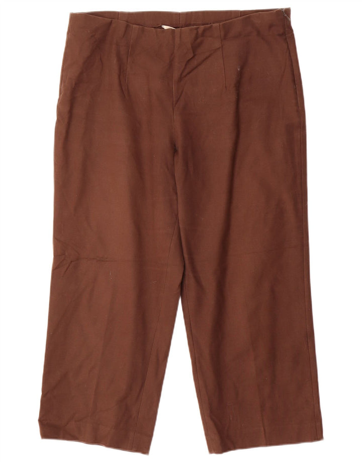 Spodnie damskie EDDIE BAUER Straight Capri US 10 Large W34 L22 Brown