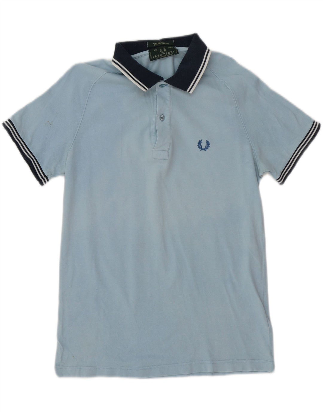 Męska koszulka polo do rugby Fred Perry, bawełniana w średnie niebieskie paski