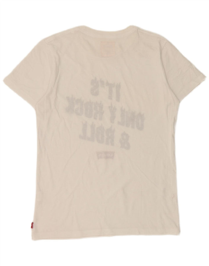 Chłopięcy T-shirt z grafiką Levi's Top 15-16 lat, biała bawełna