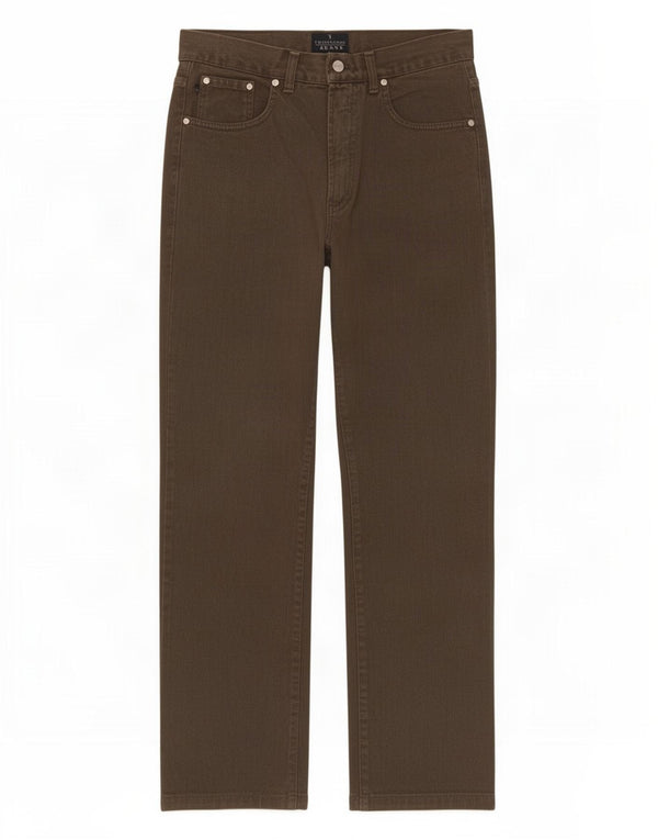 Męskie proste dżinsy Trussardi W31 L28, bawełna khaki