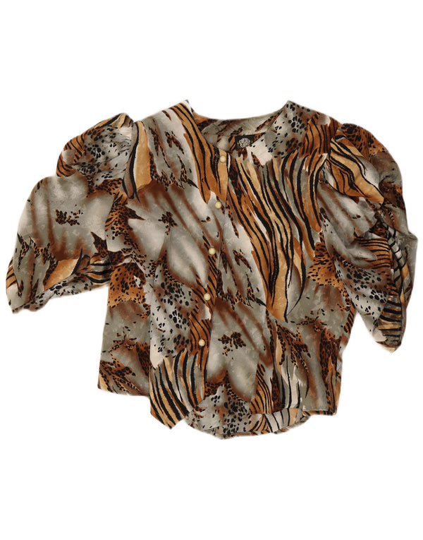 Damska bluzka z krótkim rękawem Golden Gate EU 44 XL Szary nadruk zwierzęcy