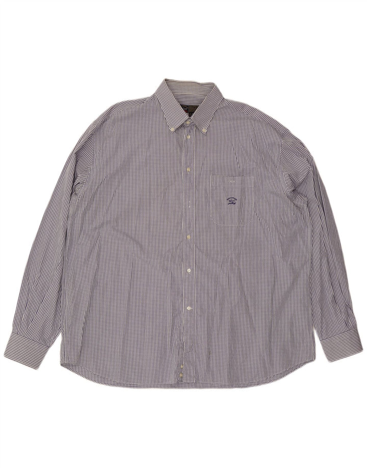 Męska koszula żeglarska Paul & Shark Rozmiar 47 18 1/2 2XL Granatowa, bawełniana w kratkę