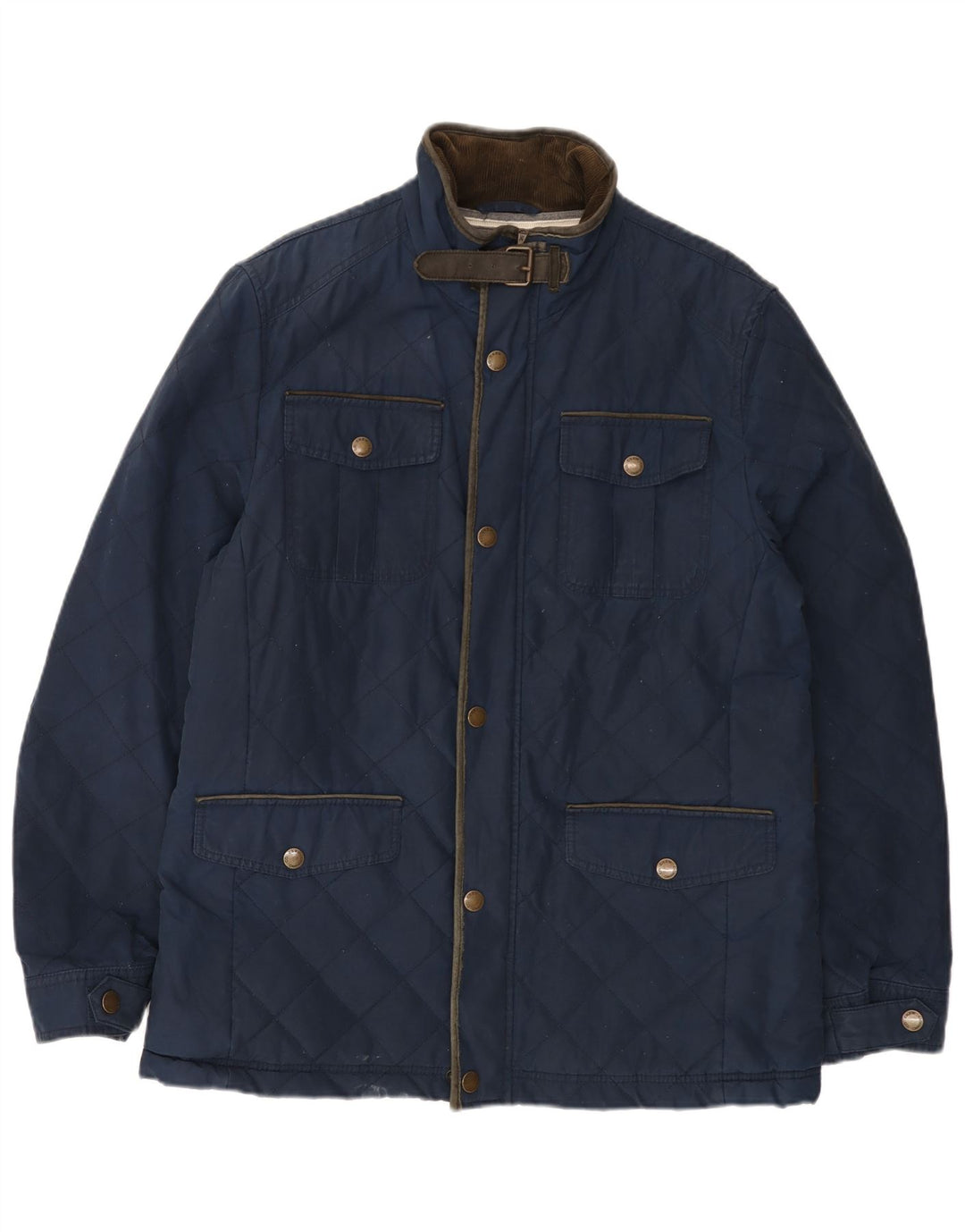Crew Clothing Męska pikowana kurtka UK 40, duża, granatowa, bawełniana