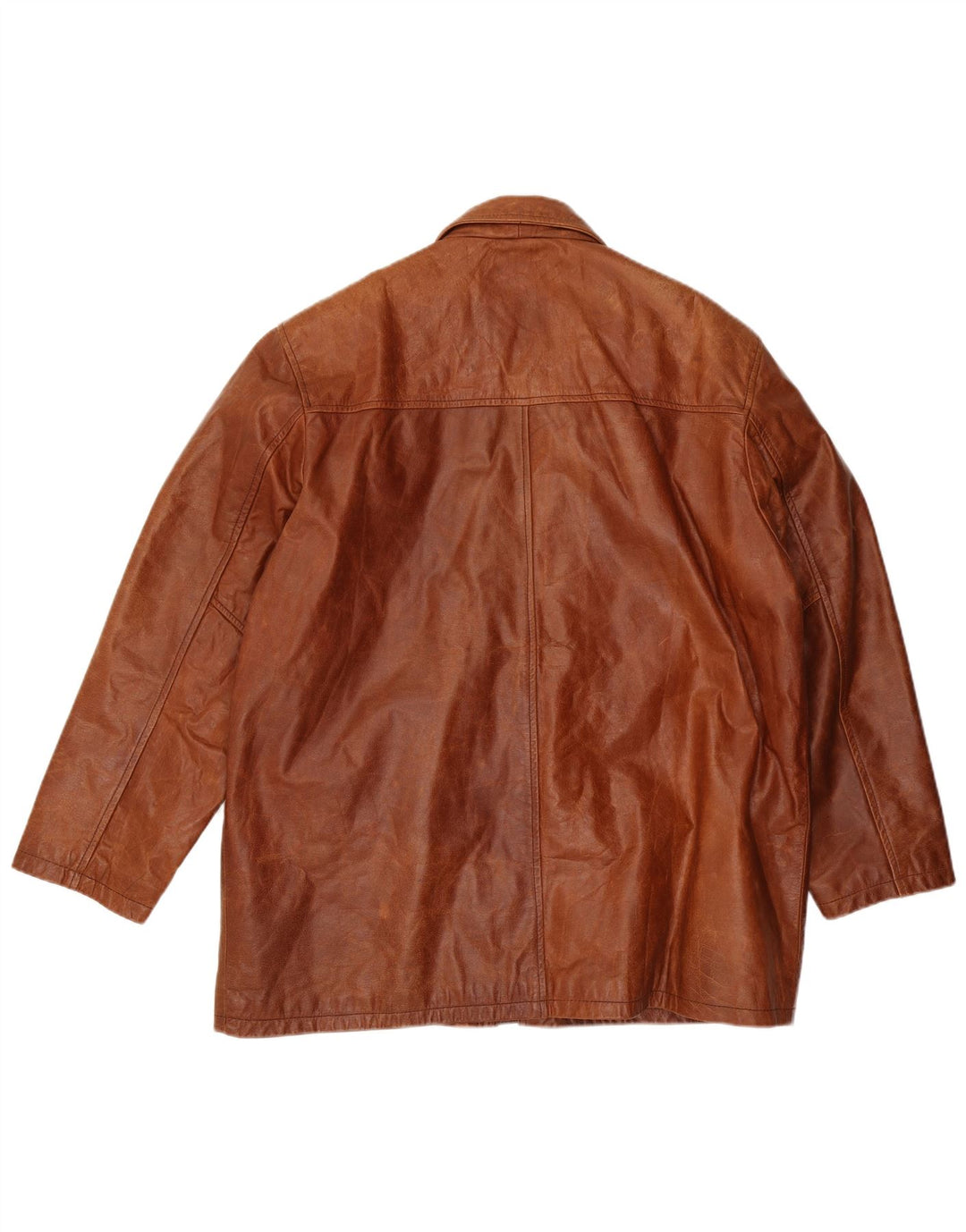 Męska kurtka skórzana UNION RIVER UK 42 XL, brązowa skóra