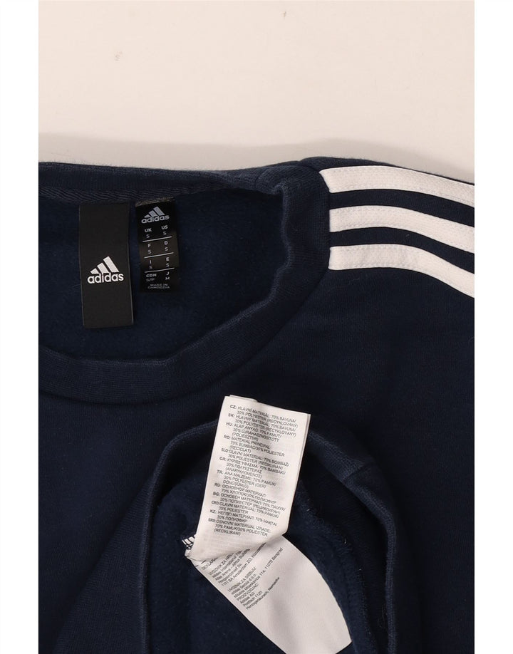 Adidas Męska Bluza Sweter Mały Granatowy Bawełniany