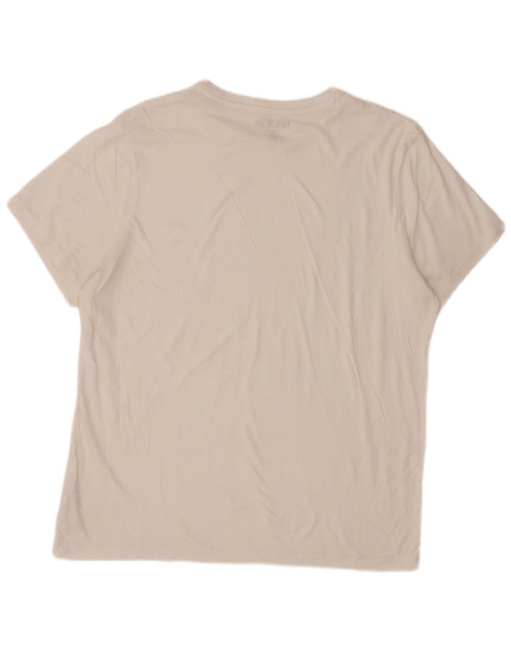 T-shirt męski Jack Wills o klasycznym kroju, duży, biały, bawełniany
