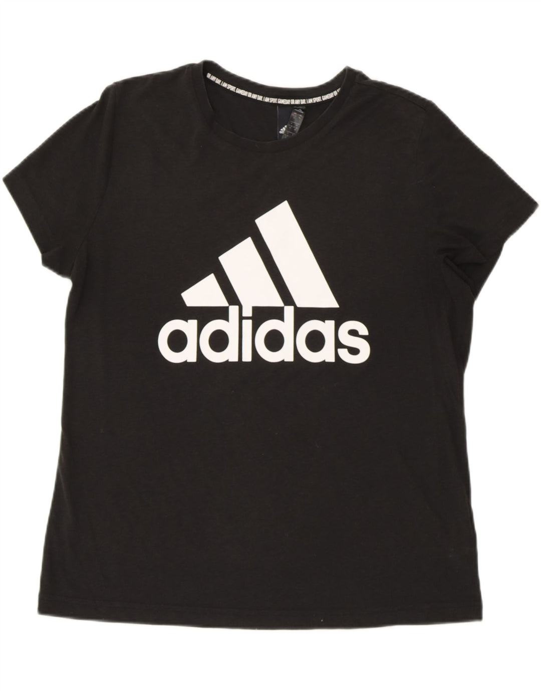 Damska koszulka z grafiką ADIDAS Top UK 20/22 XL, czarna bawełna