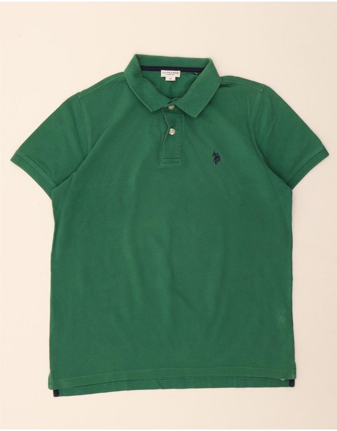 U.S. POLO ASSN. Mens Polo Shirt Medium Green Cotton