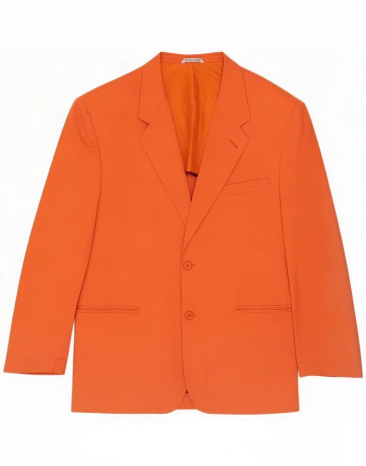 Wampum Męska marynarka zapinana na 2 guziki UK 40 Large Orange Acetate