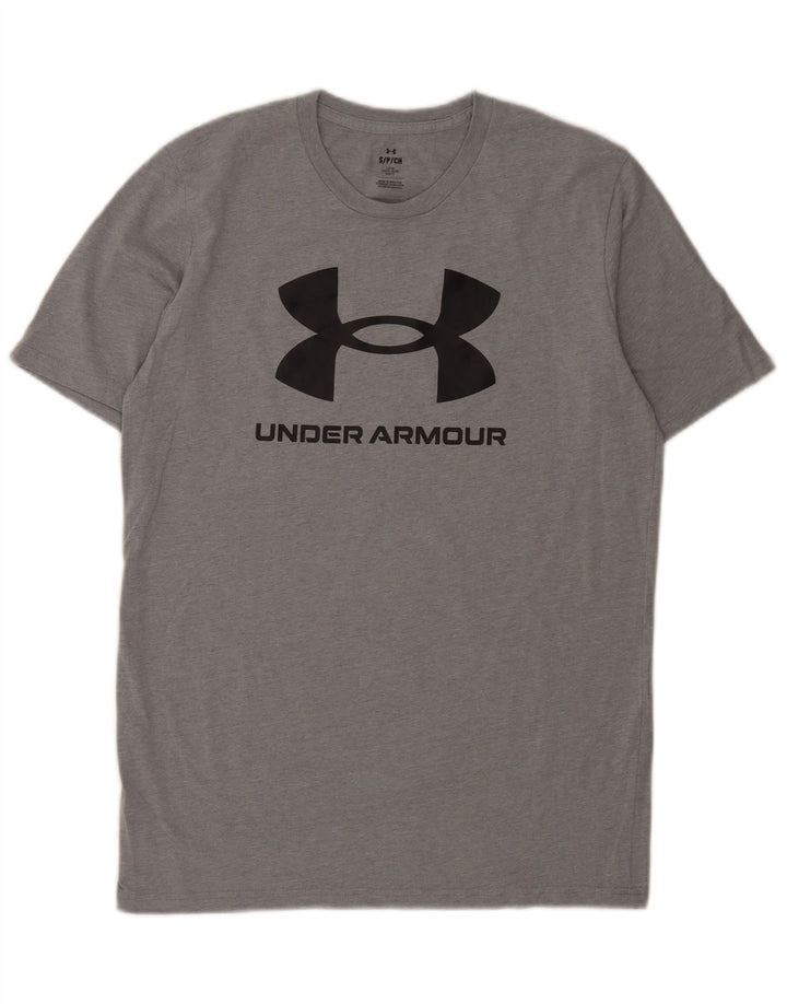 Męski T-shirt z grafiką Under Armour, mały, szary